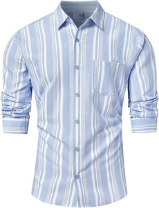 Robe de printemps personnalisée décontractée pour <span class=keywords><strong>homme</strong></span> <span class=keywords><strong>chemise</strong></span> de taille haute pour hommes chemises de <span class=keywords><strong>travail</strong></span> en coton chemises boutonnées de coupe régulière pour hommes à manches longues souples - Product Image 6