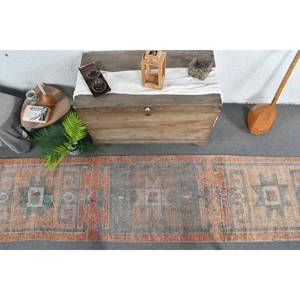 พรมถักแนววินเทจผ้าขนแกะ2.5 x 11.7ft เรียบพร้อมแผ่นรองยางสำหรับวัยรุ่นโถงทางเดินทรงสี่เหลี่ยมผืนผ้า - Product Image 5