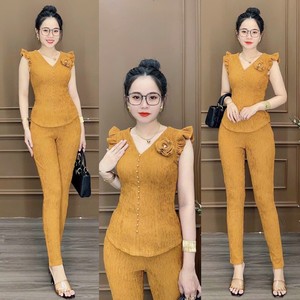 ชุดเสื้อผ้าผู้หญิงแบบยาว ผลิตจากโรงงาน วัสดุธรรมชาติ ซักได้ บรรจุภัณฑ์แบบกำหนดเอง ผลิตในเวียดนาม ชุดเสื้อผ้าผู้หญิงแบบยาวสำหรับเด็กผู้หญิง 2 ชิ้น แบบคละ - Product Image 3