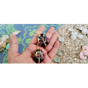 Venta al por mayor estilo bohemio alambre envuelto genuino colgante de cristal de piedras preciosas para espiritual y Chakra equilibrio regalos disponibles para la venta - Product Image 1