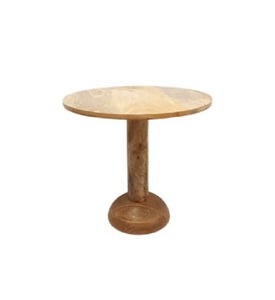 Fabricant de table basse industrielle de haute qualité Wabi-sabi avec tour ronde en bois de bouleau pour le salon - Product Image 1