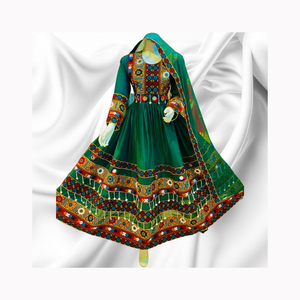 Étnico afgano Kuchi vestido hecho a mano Tribal tradicional bordado mujeres vestido afgano tamaño largo en multicolor para vestido Pashtun - Product Image 5