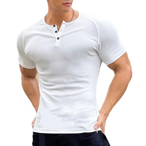 Camiseta personalizada para entrenamiento físico de gimnasio para hombre, ropa de gimnasio informal de cuello redondo sólido con estilo de moda de impresión digital - Product Image 2