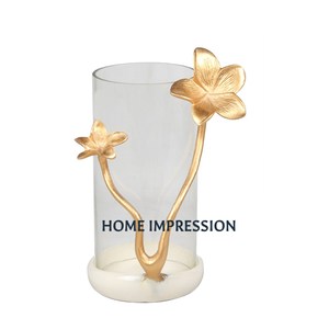 Portavelas de aluminio y Metal de Color claro con diseño de flores, artículos de mesa de lujo, candelabros decorativos para bodas y eventos - Product Image 3