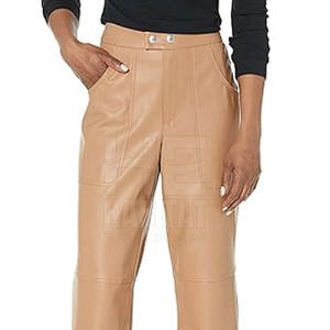 กางเกงหนังผู้หญิงผลิตในปากีสถาน วัสดุทนทาน หนังแท้นุ่มสบาย ดีไซน์ทันสมัยสำหรับผู้หญิง - Product Image 3