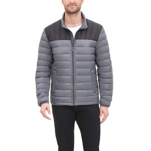 Chaqueta acolchada estampada OEM para hombre, chaqueta de invierno informal con logotipo personalizado para hombre con bolsillos - Product Image 1