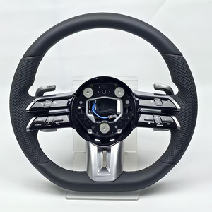 Volante in Pelle con Pulsanti Multifunzione per Modifiche alla Guida per <span class=keywords><strong>Mercedes</strong></span> <span class=keywords><strong>Serie</strong></span> A <span class=keywords><strong>B</strong></span> C E S G V CLS GLC GLE GLS GLA - Product Image 1