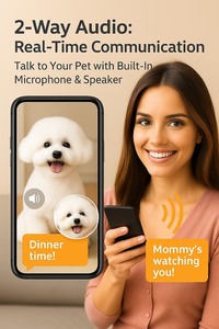 Distributeur de friandises intelligent pour animaux de compagnie Caméra vidéo robotisée 1080P HD Audio bidirectionnel Carton en silicone OEM/ODM disponible pour l'entraînement des chiens et des chats - Product Image 5