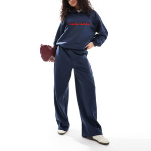Sweats à capuche surdimensionnés à épaules tombantes de haute qualité et survêtement de jogging Baggy 100% coton survêtement Streetwear de couleur unie - Product Image 1