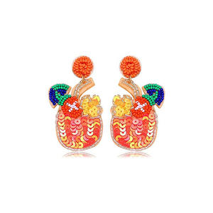 Produit le plus vendu Boucles d'oreilles de Noël Matériau en cuivre de qualité Achetez maintenant de l'Inde au meilleur prix de vente - Product Image 1