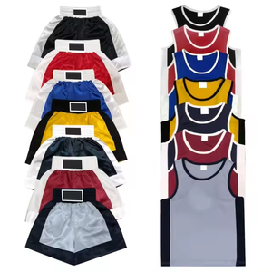 Conjunto de boxeo de poliéster 100% de alta calidad Ropa de artes marciales superior que incluye pantalones cortos y chaleco - Product Image 3