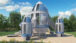 Kaiqi vente chaude <span class=keywords><strong>Rocket</strong></span> thème grande taille équipement de terrain de jeu extérieur pour enfants - Product Image 3