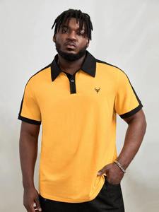 เสื้อโปโลผู้ชายเสื้อโปโลแขนสั้นผ้าคอตตอนโพลีเอสเตอร์พิมพ์ลาย - Product Image 2