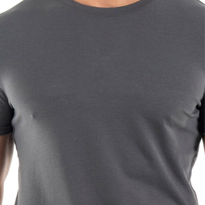 Alta calidad 100% algodón transpirable venta al por mayor Camiseta básica lisa hombres cuello redondo manga corta suave todos los días OEM camiseta para hombres - Product Image 3
