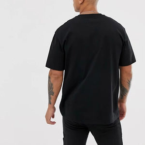 T-shirt en coton bleu de haute qualité pour hommes du fabricant OEM Style hip-hop personnalisé à manches courtes bleu surdimensionné-Vente en gros - Product Image 3