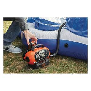 Compresor de Aire Portátil sin Aceite Black & Decker de 12V CC (11 bar/160 psi) con Encendedor de Cigarrillos de 12V BDCINF18N, Categoría Bombas - Product Image 5