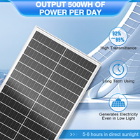 Vente flash Panneau solaire monocristallin rigide Rvpozwer 100W Demi-cellule 22% d'efficacité Garantie 25 ans pour les projets d'énergie solaire