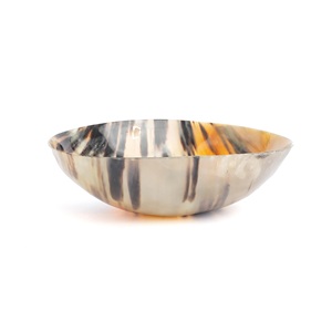 Cuenco de cuerno con esmalte brillante, tazón redondo de alta calidad, Color Natural, para decoración de mesa - Product Image 4
