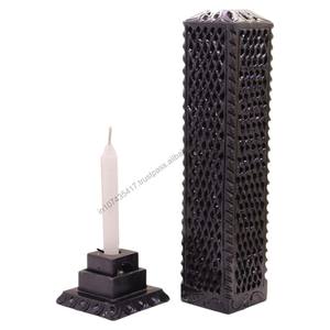 Exclusive Black Soapstone Jali Work <b>Incense</b> <b>Stick</b> Tower Square Spiritual Home Decor and Fragrance <b>Holder</b> - Product Image 2