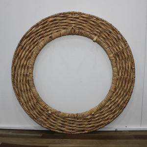 Artex Dong Thap Miroir mural rond en jacinthe d'eau tissé à la main pour la décoration intérieure Boho - Product Image 6