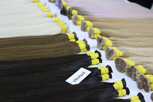 Extensions de cheveux humains vierges vietnamiens soyeux 100g, prix usine, brésiliennes Deep Wave en vrac, Super Double Drawn, Nasa Hair Keratin - Product Image 4
