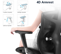 SIHOO V1 Convient aux grandes morphologies Chaise de bureau ergonomique en maille avec dossier bionique Chaise de patron avec repose-pieds