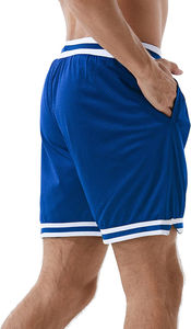 Pantalones cortos deportivos informales de verano para hombre, pantalones cortos deportivos de secado rápido para entrenamiento en gimnasio, pantalones cortos para correr con patrón sólido - Product Image 3