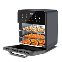 Friteuse à air 10L friteuses sans huile de grande capacité cuisine domestique automatique four à convection de cuisson à 360 ° friteuse prise américaine
