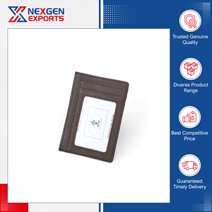 Proveedor de Renombre que Vende Tarjeteros de Cuero Genuino de Calidad Inigualable para Hombre, Precio Impresionante de Mercado, Origen India, Protección RFID para Tarjetas de Crédito - Product Image 4