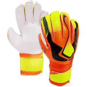 Guantes de portero de fútbol juvenil Equipo de entrenamiento para niños con protección para los dedos para adolescentes hechos de cuero - Product Image 1