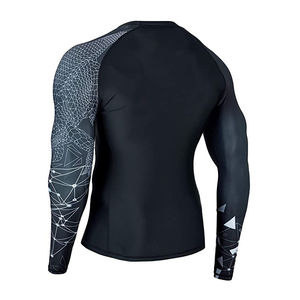 Camiseta de Compresión MMA Rush Guard con Estampado Digital, Rashguard de Jiu Jitsu y Grappling BJJ, Mangas Largas, Spandex/Poliéster 200GSM, Venta al Por Mayor - Product Image 3