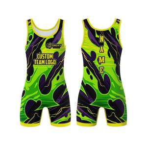 Singlet de Lucha Libre Personalizado con Impresión Completa para Adultos, Spandex/Poliéster, Unisex, Singlet de Lucha Libre Bsci al por Mayor, Reversible y Duradero - Product Image 5