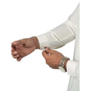 E-30 Kurta/Kurti Informal de Corte Holgado para Hombre, Mezcla de Algodón Indio y Pakistaní, Color Blanco Roto - Product Image 3