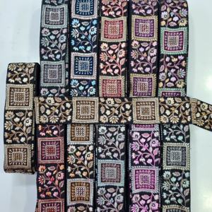 ริบบิ้นลายดอกไม้ปักขนาด2นิ้วมีให้เลือกหลายสีเหมาะสำหรับใช้เป็นขอบและของตกแต่ง - Product Image 4