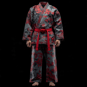 Combinaison de karaté imprimée camouflage OEM, vêtements de boxe pour hommes, vêtements d'entraînement de judo, vêtements d'arts martiaux, combinaisons de karaté par sublimation - Product Image 3