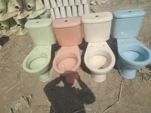 Armario de cerámica de dos piezas montado en la pared de doble descarga moderno Inodoro P-Trap para el hogar y los hoteles Diseño de inodoro WC - Product Image 3