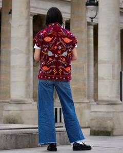 Chaqueta de invierno con forro de algodón Khadi para mujer hecha a mano, abrigo con bordado múltiple, botón Floral, producto terminado, mayorista, estilo Suzani - Product Image 4