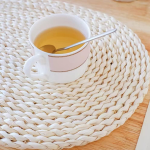Napperon tressé rond naturel en jacinthe d'eau napperon ovale en cosse de maïs chargeur tissé pour salle à manger vente sur assiettes plats - Product Image 6