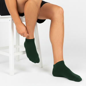 Chaussettes de compression unisexes personnalisées rayées de couleur automne pour cheville Chaussettes habillées en coton tricoté, respirantes et antidérapantes Marque unique - Product Image 3