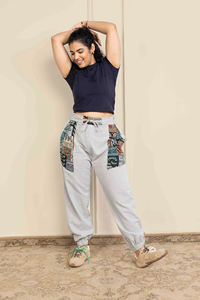 Free Size Women's Aladdin <b>Pants</b> Eco-Friendly <b>Hippy</b> Boho Winter Yoga with Comfortable Flat Front Breathable Canvas Material - Product Image 3