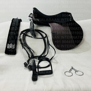 Kit de Silla de Montar Inglesa Estilo Jump 2025, Cuero Sintético, Materiales de PVC, Asiento Acolchado con Estructura de Plástico, Silla de Montar Niquelada - Product Image 5