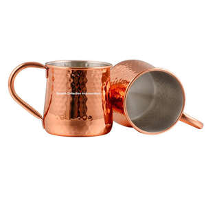 Tasses en cuivre massif pur pour Mule de moscou, lot de 2, fabriquées à la main et polies, martelées, de qualité alimentaire - Product Image 5