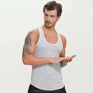 Débardeur d'entraînement d'été pour hommes personnalisé OEM Fitness Gym Stringer Vêtements de sport Haut de musculation en polyester avec technique cirée - Product Image 2