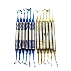 Kit de spatules de remplissage en résine composite dentaire FIDA International 6 pièces remplisseur de résines à tête revêtue de titane ou d'or - Product Image 2