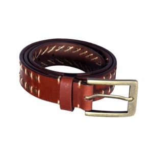 Ceinture en cuir de haute qualité avec boucle ardillon carrée nouvelle ceinture jeans unisexe à rivet clouté à la main à la mode fabrication OEM bienvenue - Product Image 1