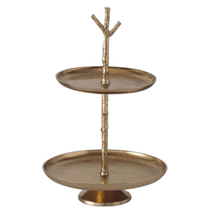 Finition plaquée or avec support à gâteau en métal poli et brillant de forme personnalisée pour noël et fête d'anniversaire - Product Image 6