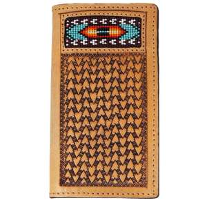 Cartera Ejecutiva de Cuero Genuino Hecha a Mano en India, Formato Largo, Estilo Bohemio, Cierre de Cremallera, Lista para Viajar - Product Image 3