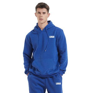 Sudadera con logotipo en relieve de algodón 100% de alta calidad Unisex, sudadera con logotipo personalizado bordado, chándal con cordón de gran tamaño, conjuntos estampados - Product Image 5