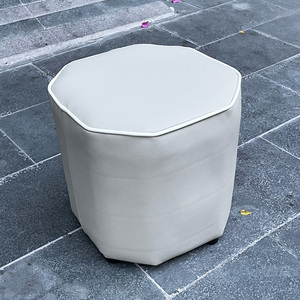 GDSF002 One-Seater Upholstered Hexagonal Wedge <b>Sofa</b> <b>Stool</b> - Product Image 3