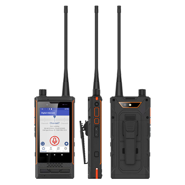 4 Inch Dual Mode UHF / VHF PTT DMR Two Way Radio Zello 4G POC Android Smart Walkie Talkie